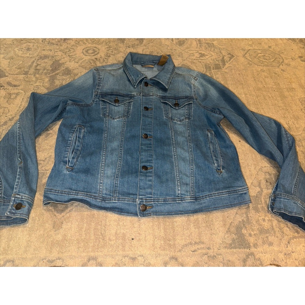 Wrangler Womens Blue Denim Jean Jacket Coat‎ Size Large